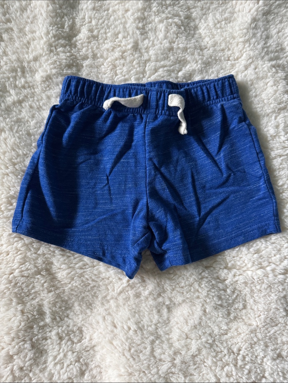 Toddler/Casual Royal Blue Drawstring Knit Shorts